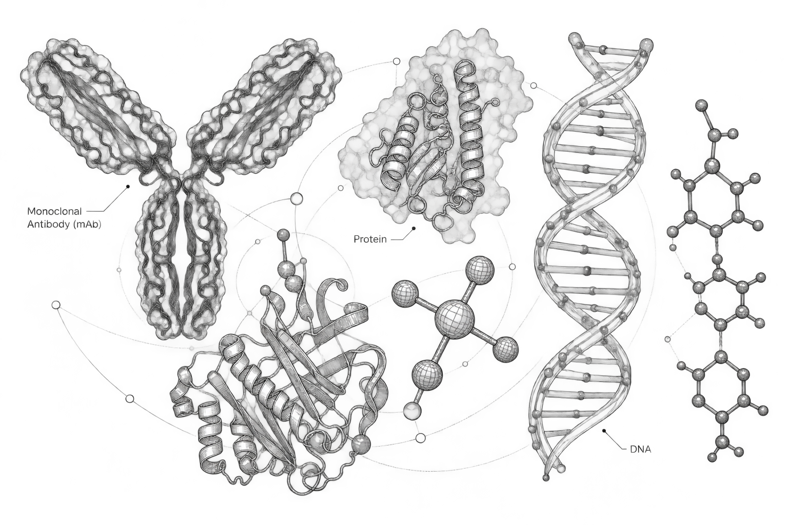 Purification Hub molecular science illustration
